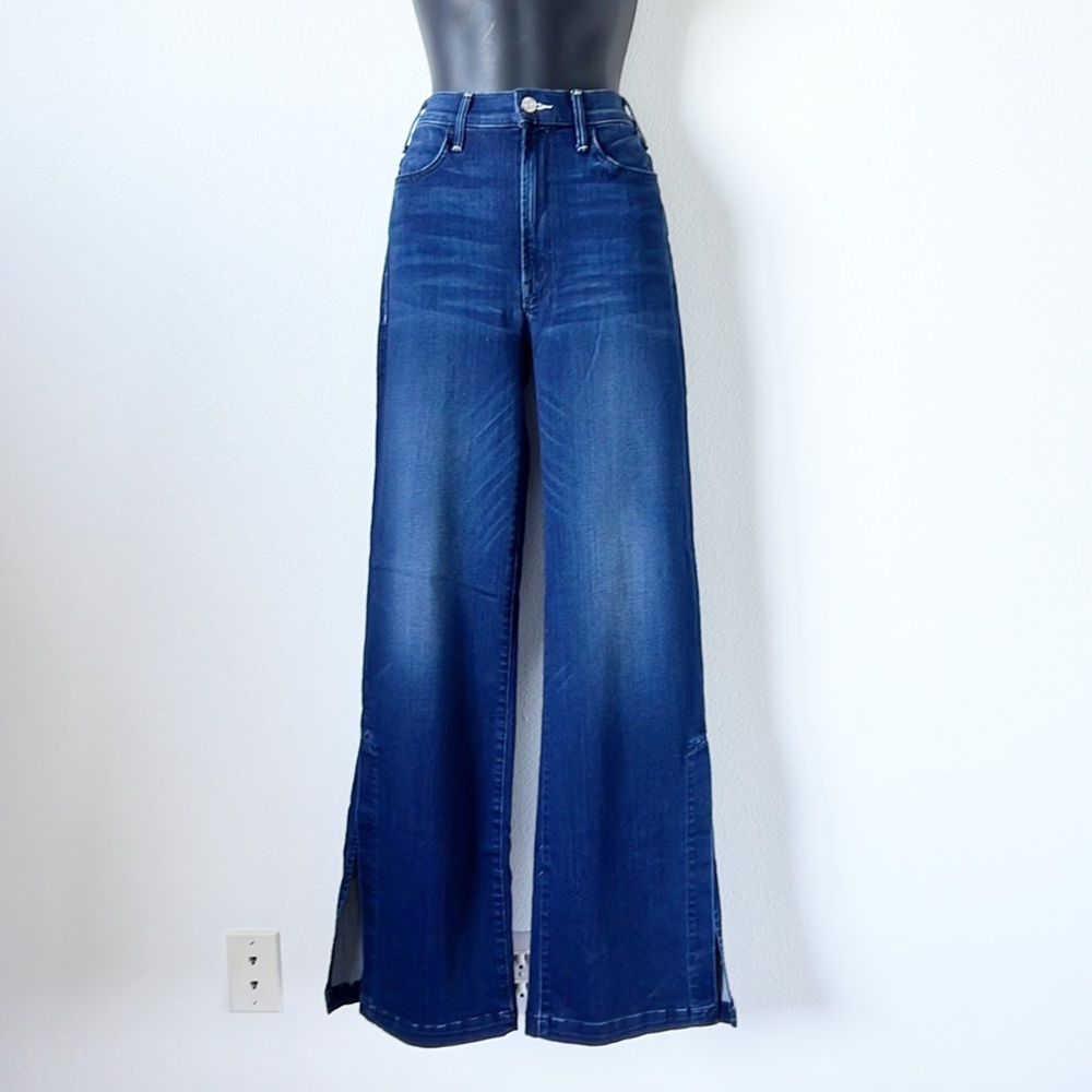 MOTHER The Hustler Sidewinder High Waist Slit Hem Bootcut Jeans USA 26